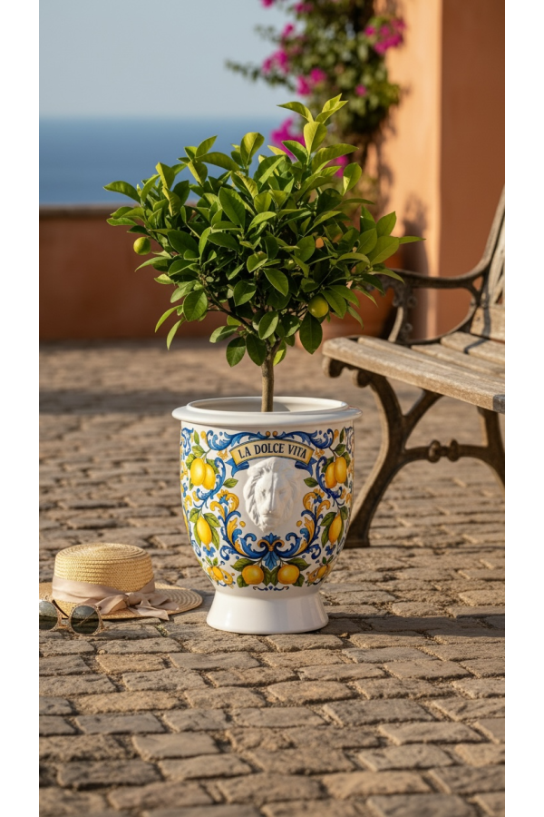 Dolce Vita Leone Seramik Saksı 40 cm