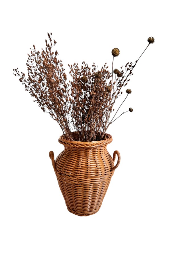 Rattan Görünümlü Vazo